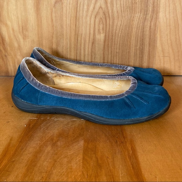 L.L. Bean Suede Flats Blue TSS0127 - Picture 1 of 9